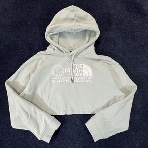 North Face Hoodie Womens XL Cropped Pullover Sweatshirt Explore Outdoors